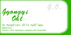 gyongyi ohl business card